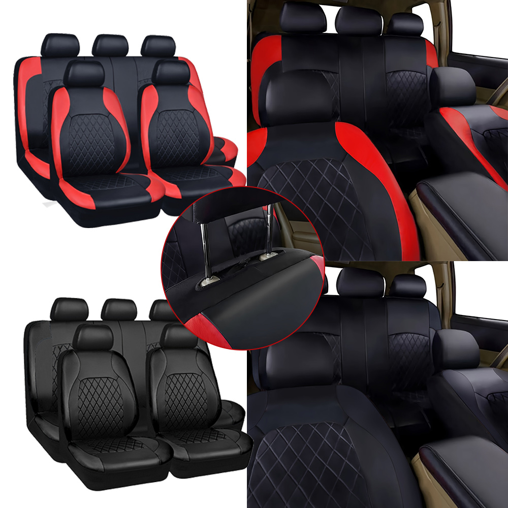 New Car Seat Covers Quilted Di - Leather Car Seat Covers Full Set Universal review and price