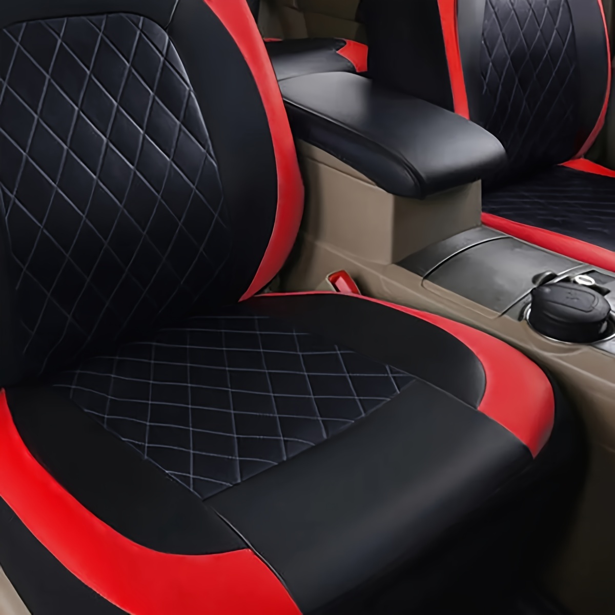 New Car Seat Covers Quilted Di - Leather Car Seat Covers Full Set Universal review and price