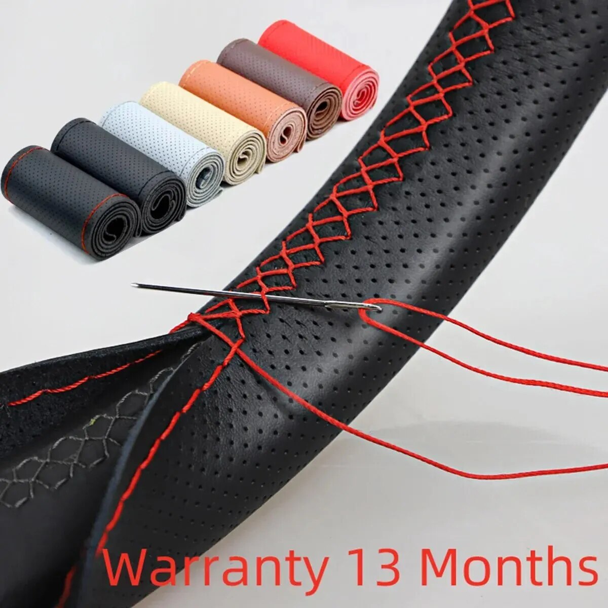 Universal Leather Car Steering - Car Steering Wheel Cover Anti Slip Breathable review and price