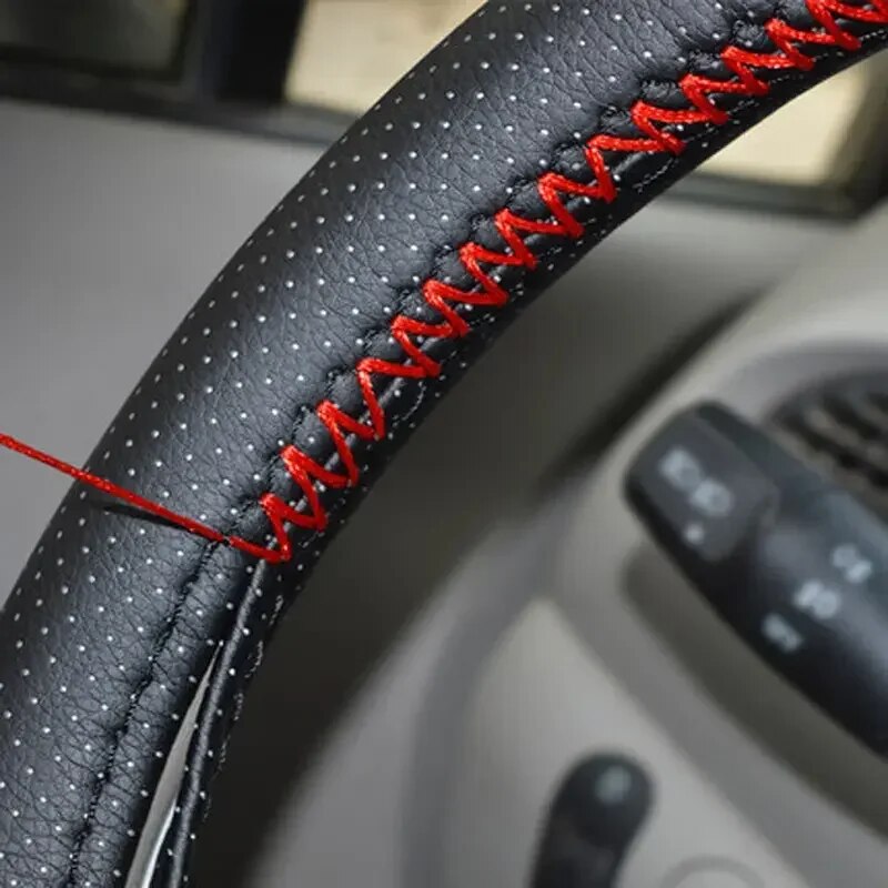 Universal Leather Car Steering - Car Steering Wheel Cover Anti Slip Breathable review and price