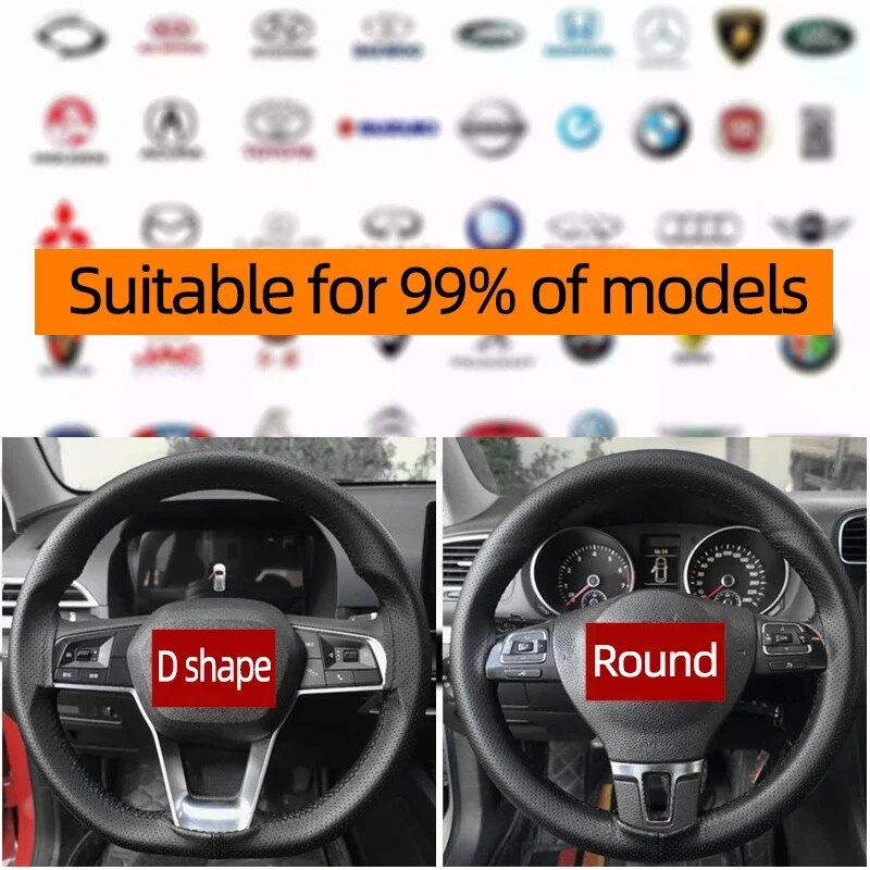 Universal Leather Car Steering - Car Steering Wheel Cover Anti Slip Breathable review and price