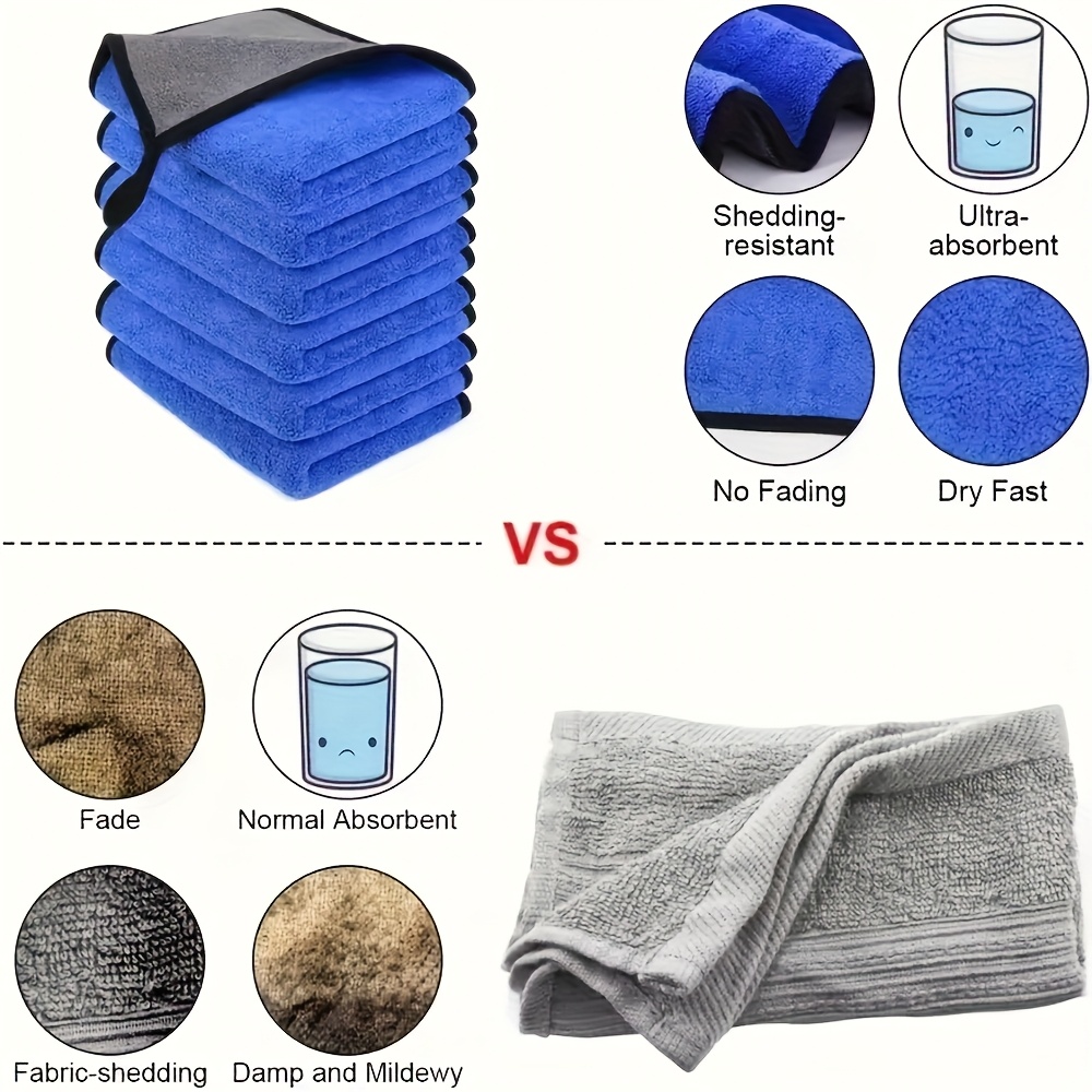 1-10pcs Microfiber Car Cleanin - Microfiber Car Drying Towel Super Absorbent review and price