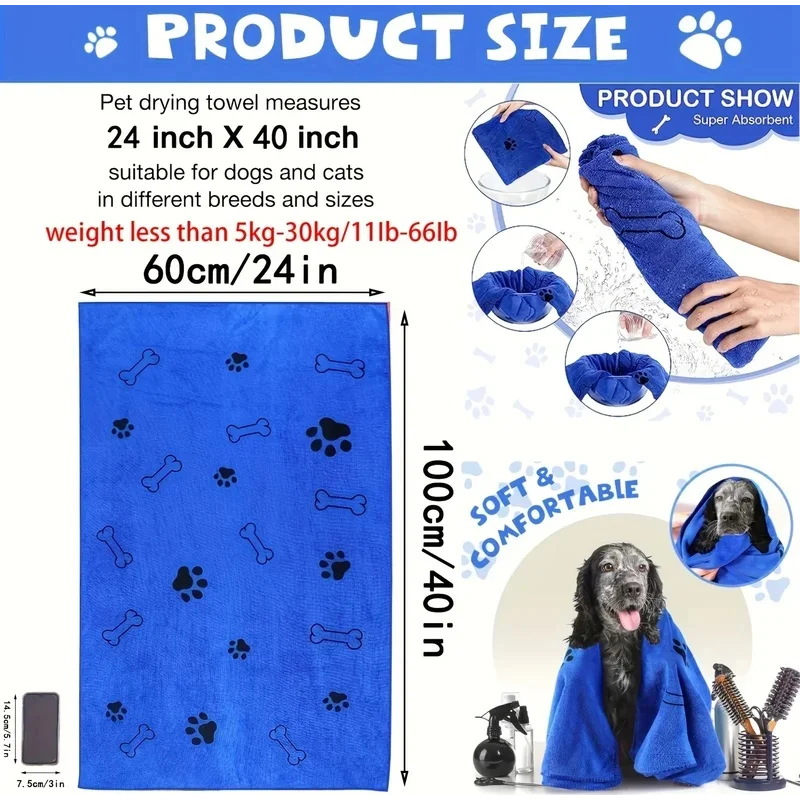 1/2pcs Microfiber Pet Bath Tow - Microfiber Car Drying Towel Super Absorbent review and price