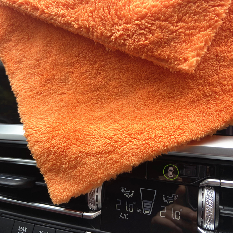 Lucullan 40x40cm Orange Super  - Microfiber Car Drying Towel Super Absorbent review and price