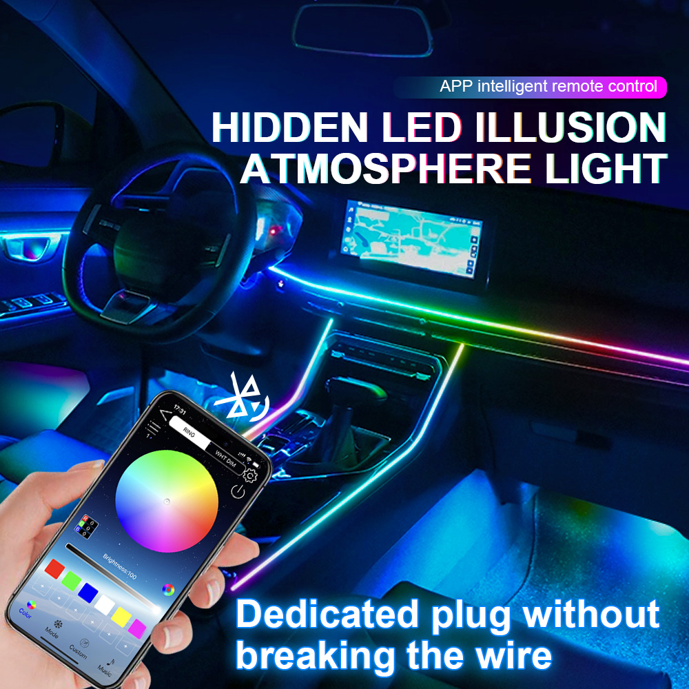 18 in 1 Dual Zone Symphony Str - Led Ambient Interior Car Lights App Control review and price